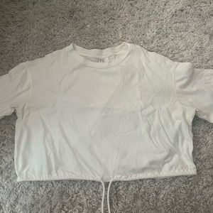 H&M cropped tee with tie